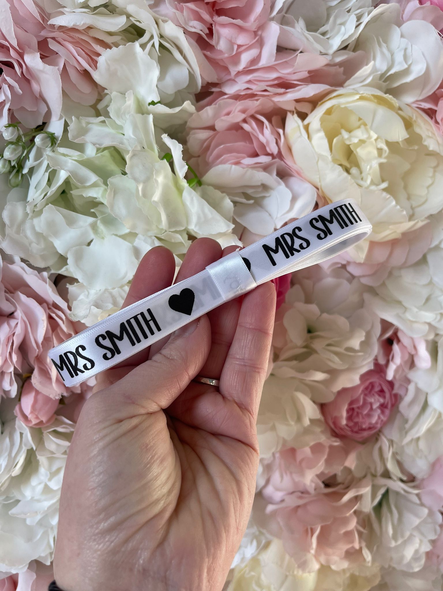 Personalised Printed Satin Ribbon with Foil