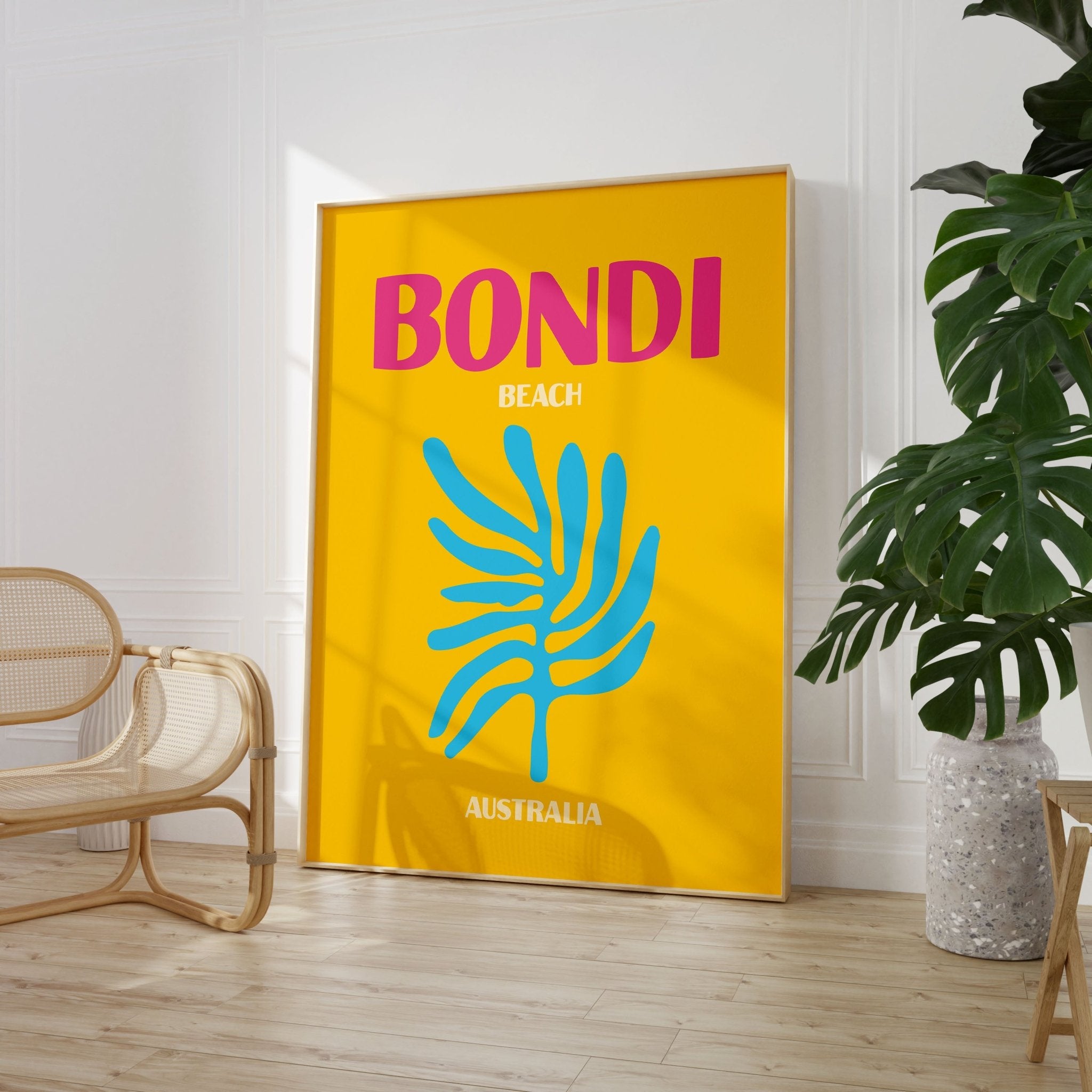 Bondi Beach Colourful Travel Poster - House of Binky