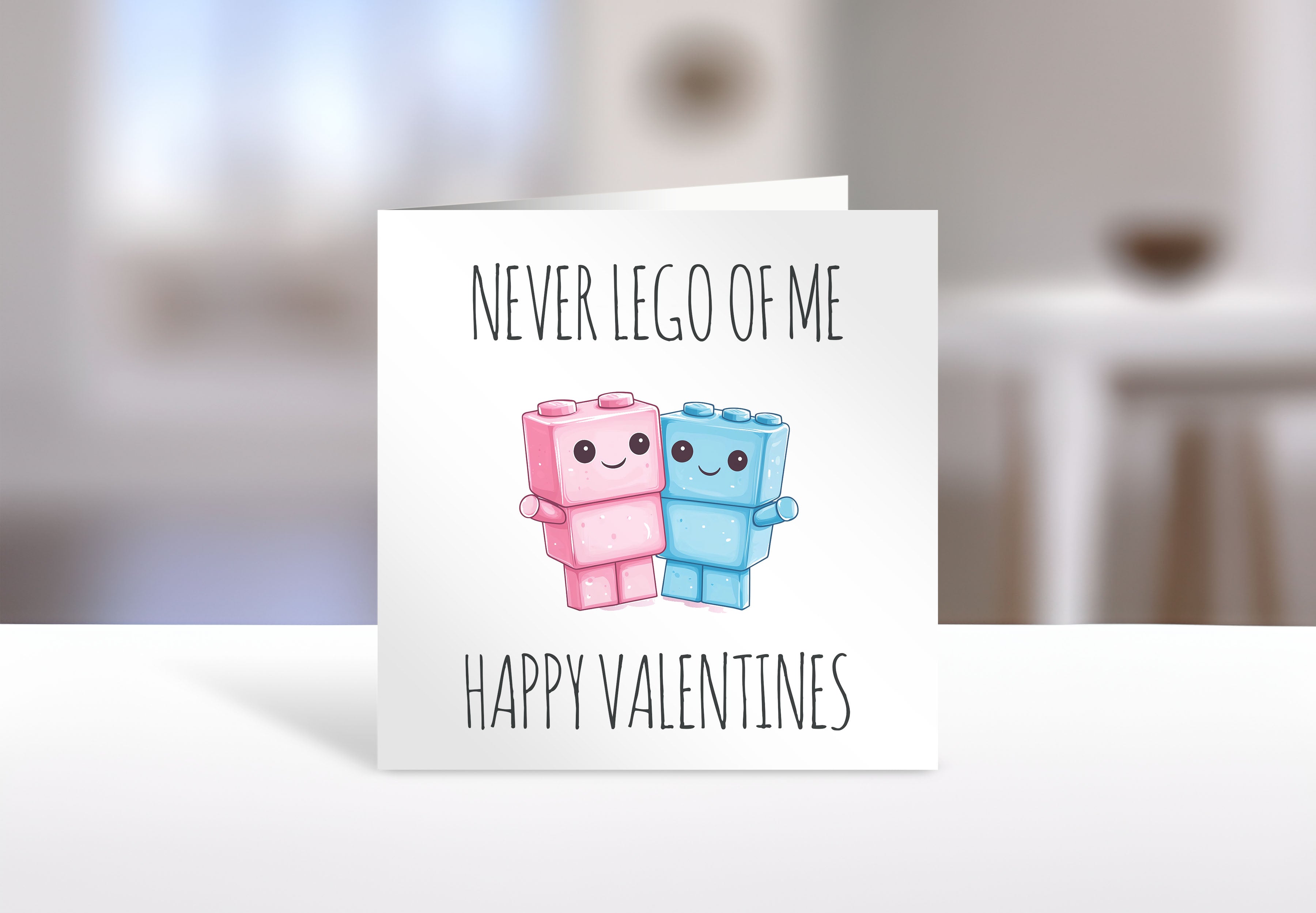 Never Lego Valentines Day Card 14.5cm Square Matte