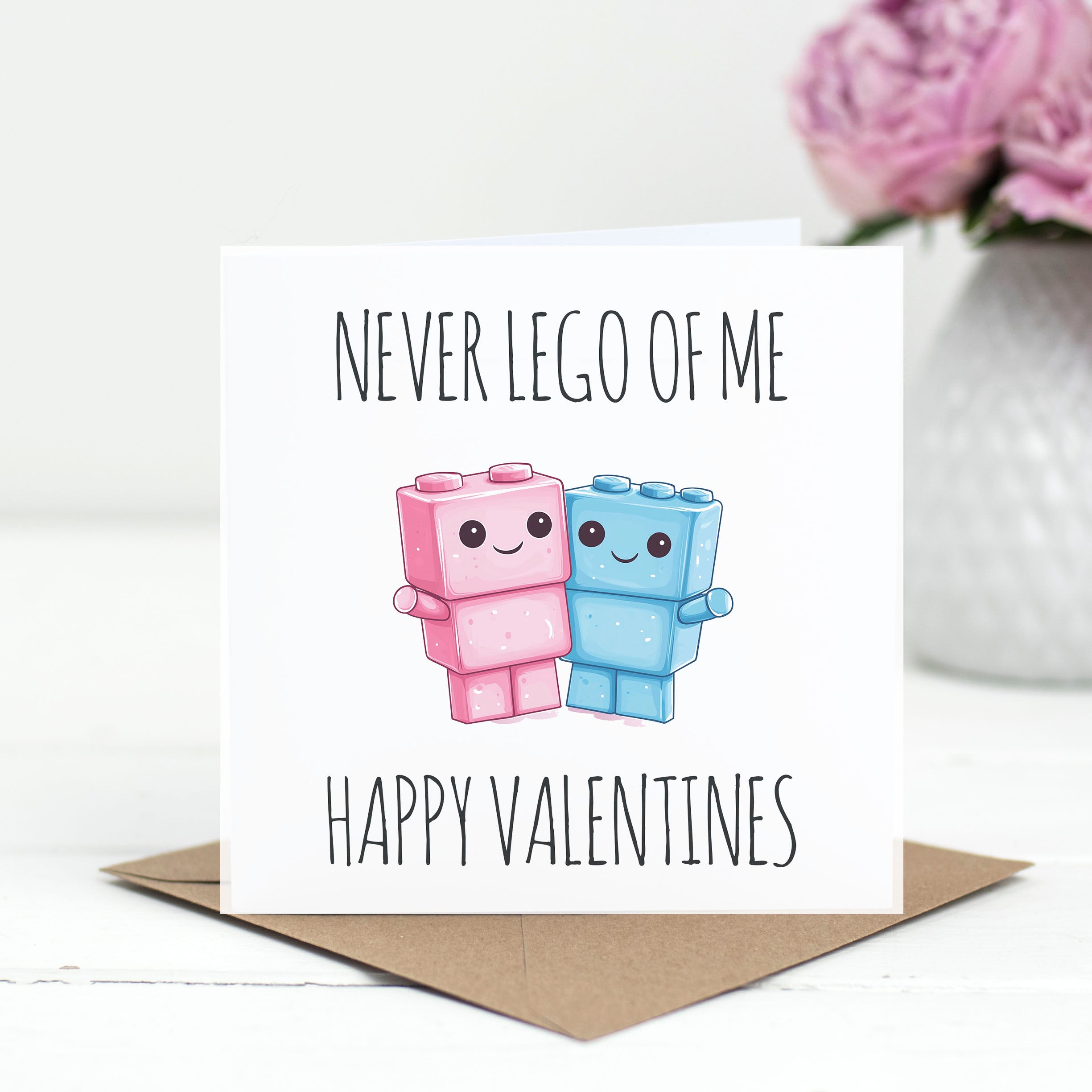 Never Lego Valentines Day Card 14.5cm Square Matte