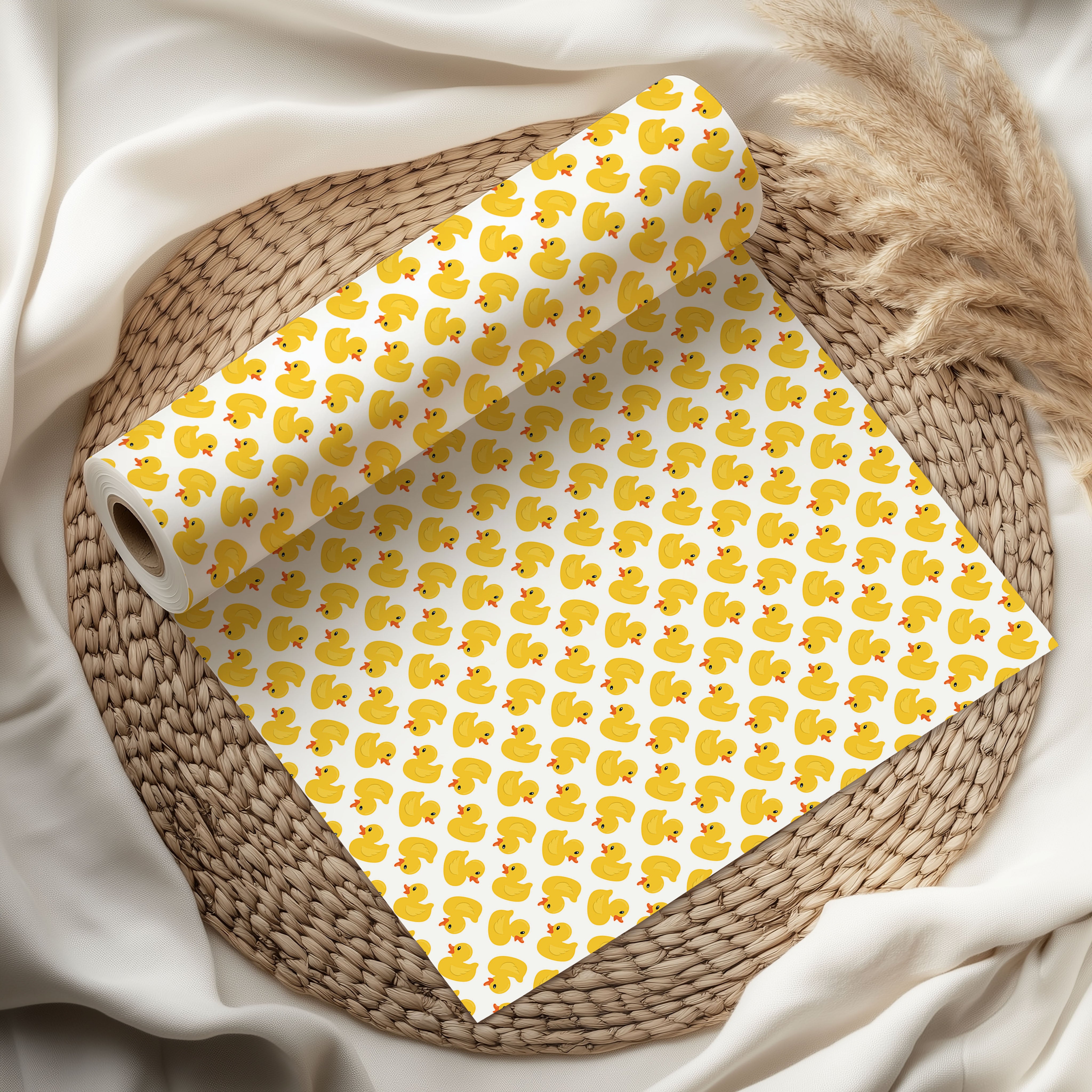 Yellow Rubber Duck Gift Wrapping Paper Sheets – Pack of 2 50x70cm