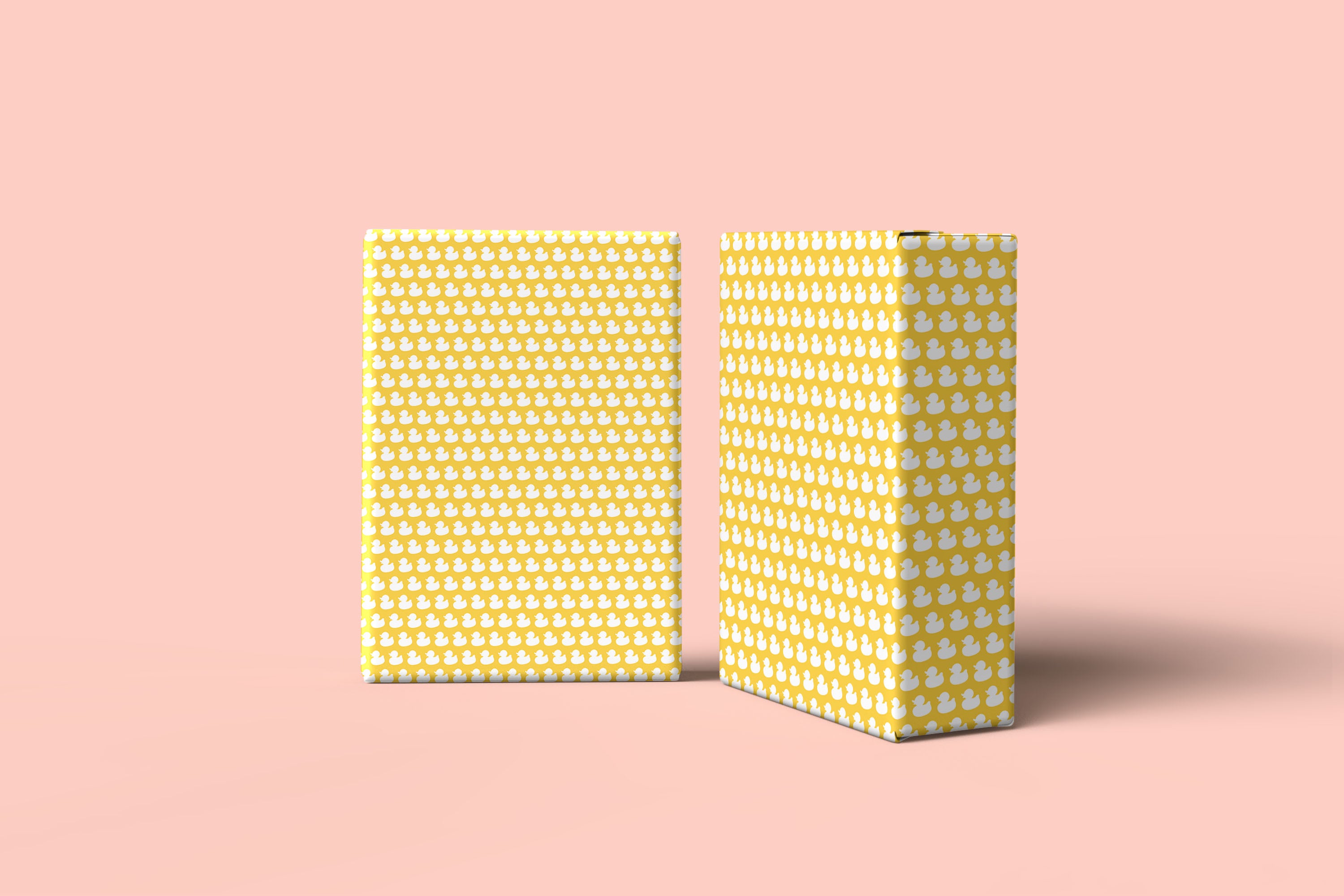 Yellow & White Duck Silhouette Gift Wrapping Paper Sheets – Pack of 2 50x70cm