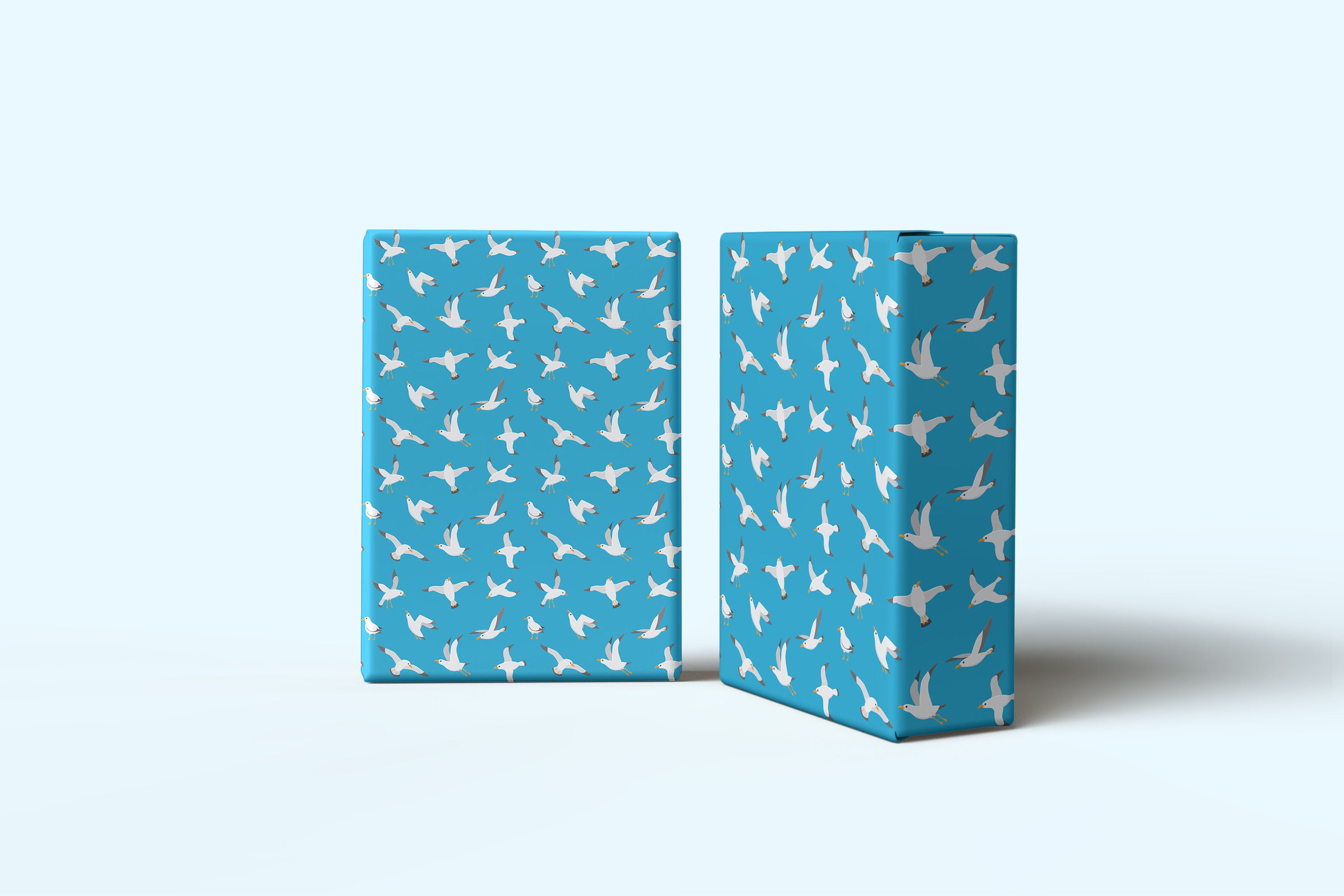 Blue Seagull Pattern Gift Wrapping Paper Sheets – Pack of 2 50x70cm