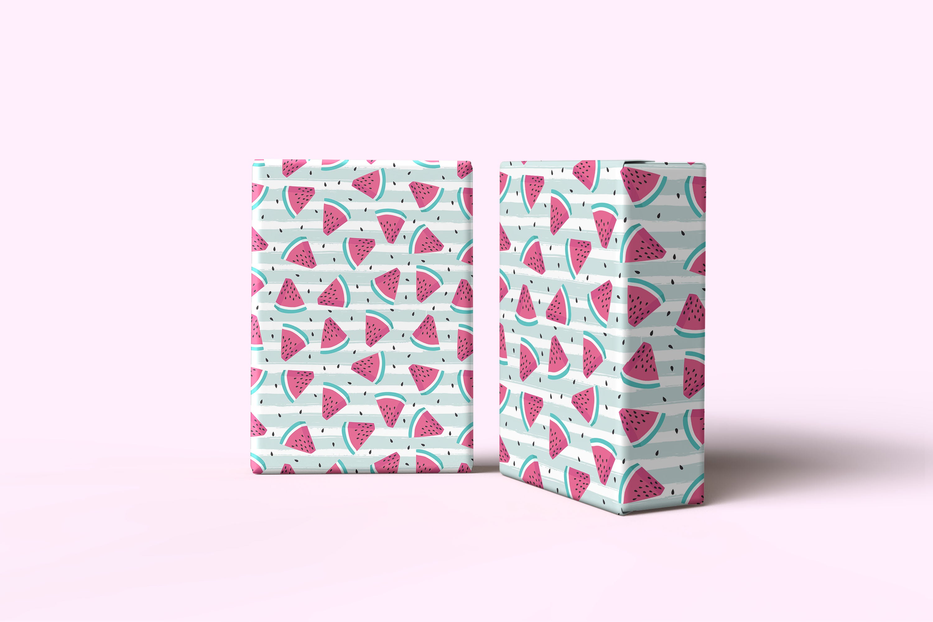 Watermelon Slices & Stripes Gift Wrapping Paper Sheets – Pack of 2 50x70cm